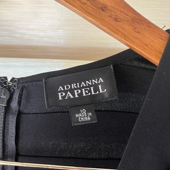 Adrianna Papell V Neck 3/4 Sleeves Dress - Picture 4 of 7